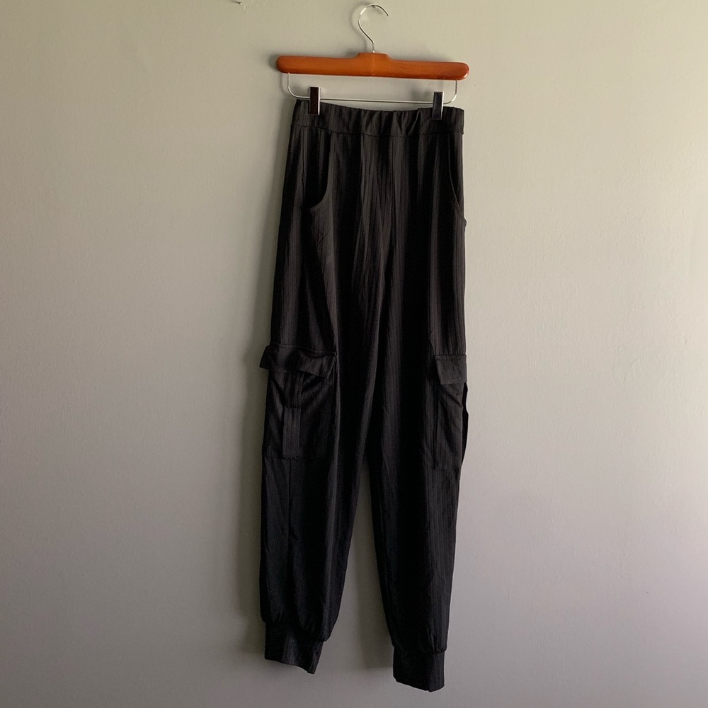 Nasty Gal Ribbed Cargo Joggers